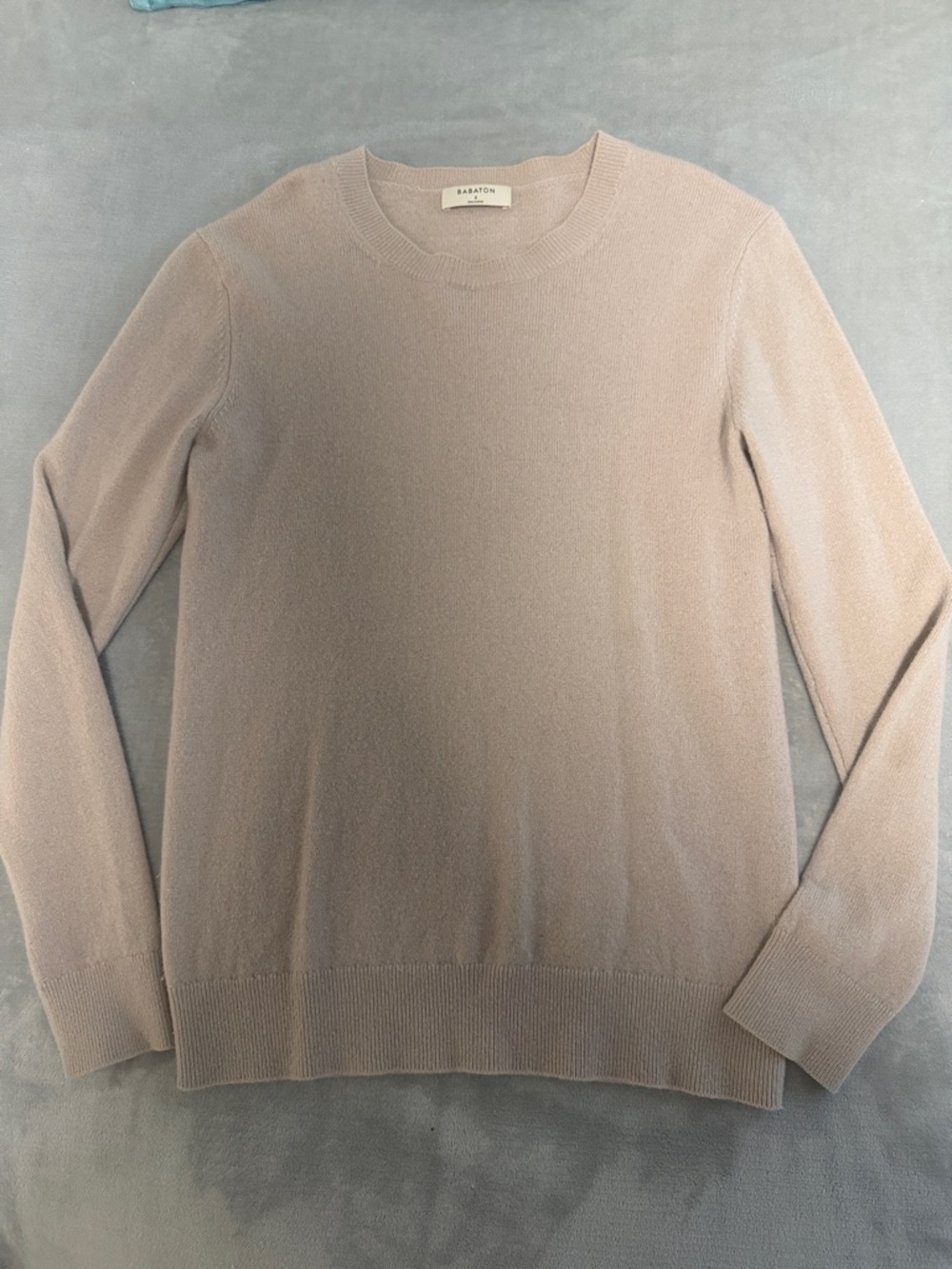 Babaton Crewneck Cashmere Sweater in Light Beige